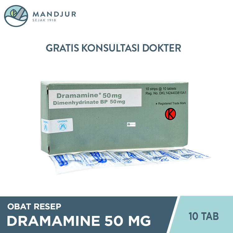 Jual Dramamine 50 mg 10 Tablet Shopee Indonesia