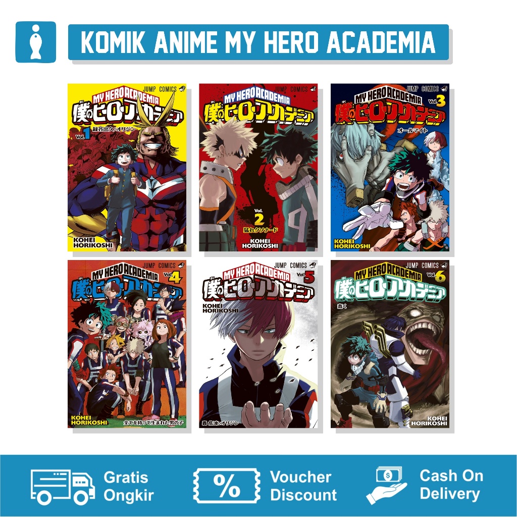 Jual Buku Komik Manga Boku No Hero Academia Vol. 01-40 by Kohei ...