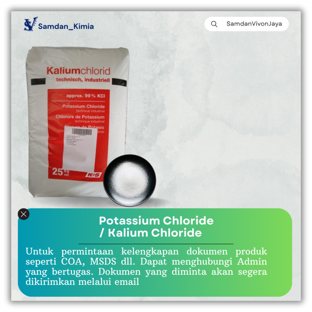 Jual Potassium Chloride / Kalium Klorida (KCL) Technical Grade (1Kg ...