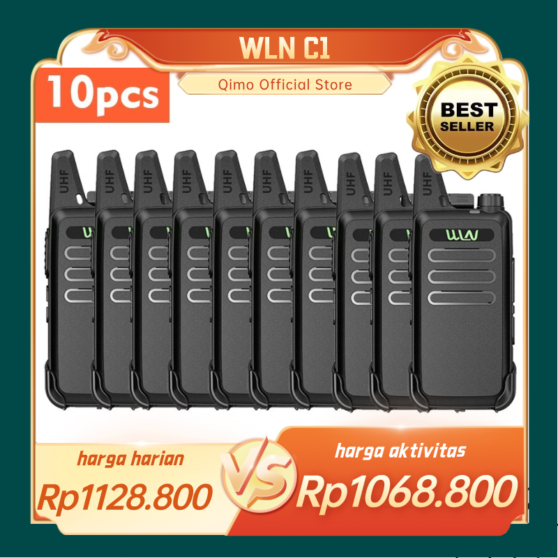 Jual Qimo HT WLN C1 UHF Handy Talky TWO WAY RADIO BLACK C1 400-470Mhz ...