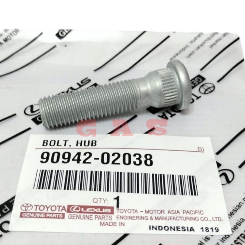 Jual Baut Roda Innova Kijang 5K 7K Hilux Fortuner Original - Hub Bolt ...
