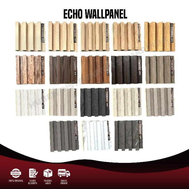 Jual ECHO Wood Panel Wall Panel PVC Ukuran 2.95m x 17cm / Kisi Kisi ...