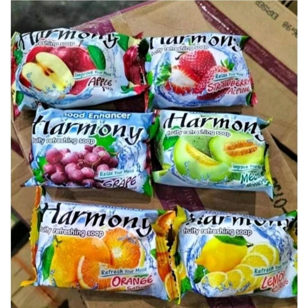 Jual 18 pcs HARMONY RANDOM Sabun Buah Refresing Soap aneka rasa 70 Gram ...