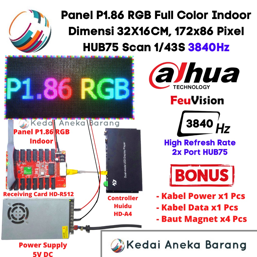 Jual Panel Module Modul LED P186 Videotron SMD RGB Full Color Indoor a ...