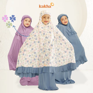 Kakha - Mukena Anak Clover (1-9 Tahun) / Mukena Couple Ibu Anak / Mukena Rayon / Mukena balita / Mukena Anak Polos / Mukena Anak Motif