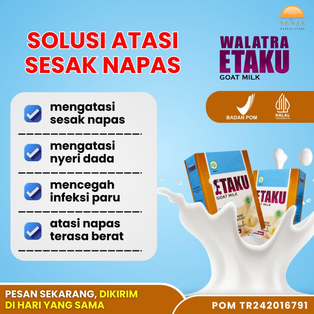 Jual Etaku Goat Milk, Susu Solusi Sesak Napas Engap Asma Disertai Batuk ...