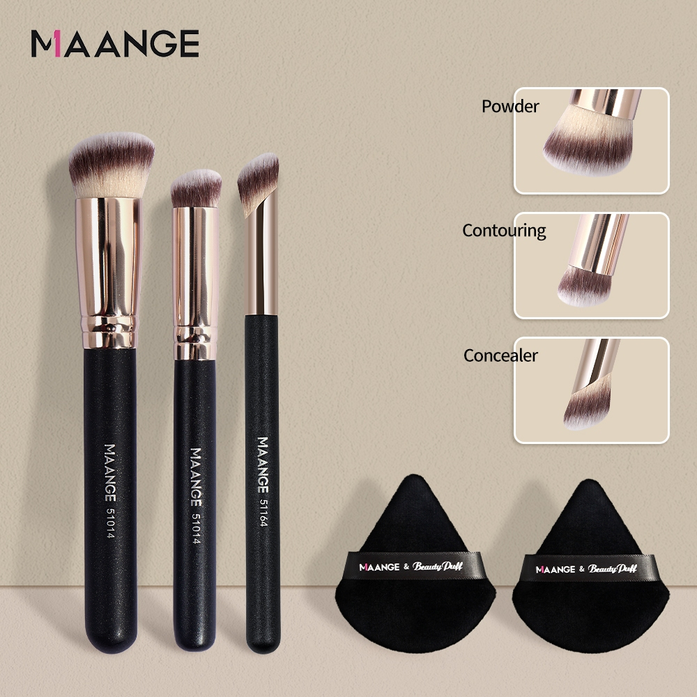 Jual MAANGE Profesional 5Pcs Set Brush Makeup Dan Beauty Blender Brush