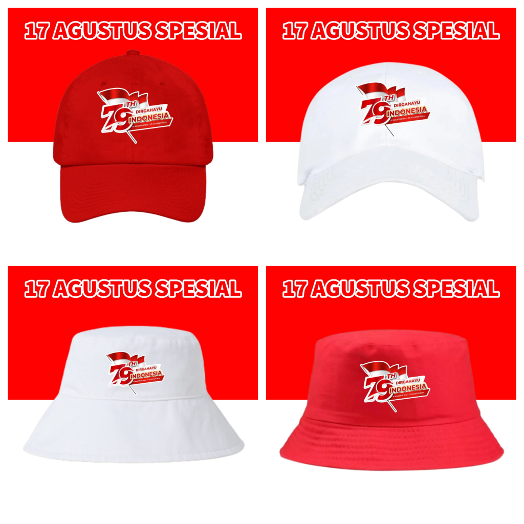 Jual TOPI BASEBALL BUCKET DEWASA & ANAK 79TH DIRGAHAYU REPUBLIK ...