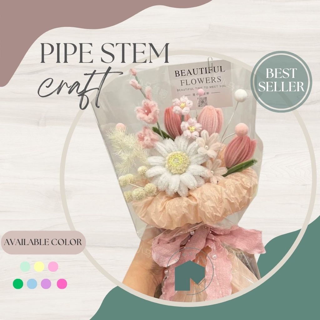 Jual Kawat Bulu Mercy Bunga Pipe Cleaner Mainan Edukasi Sensory Meronce ...