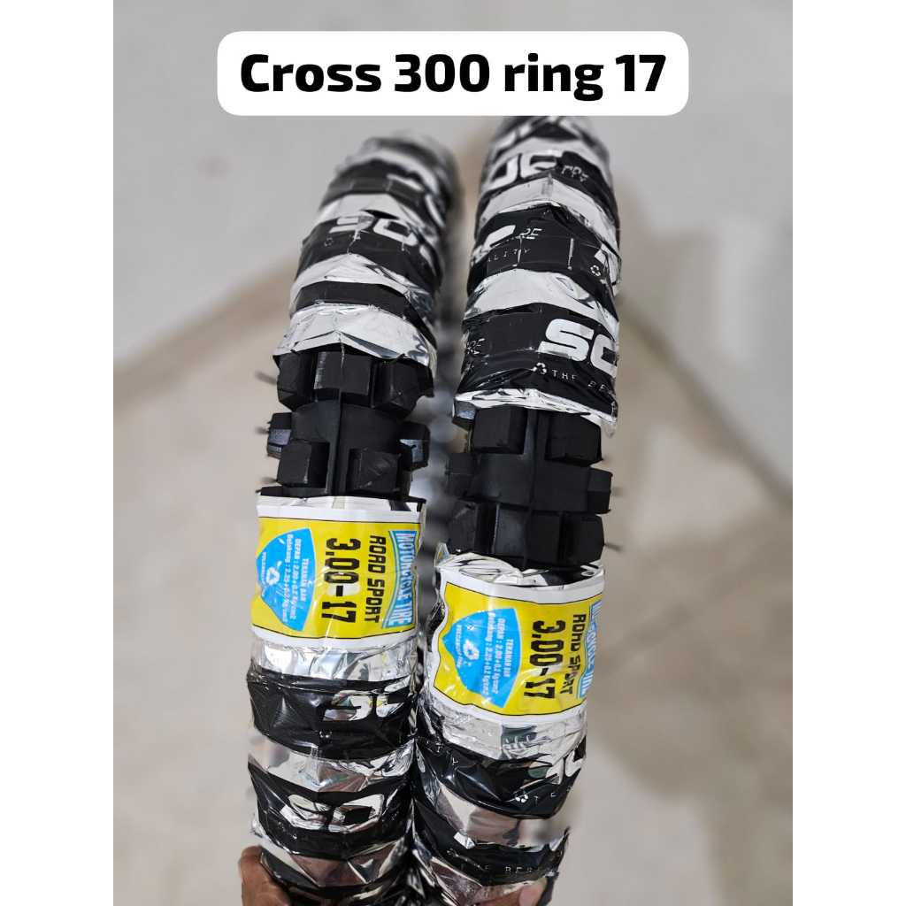 Jual ban cross ukuran 300 ring 17 sepasang depan belakang cocok untuk ...