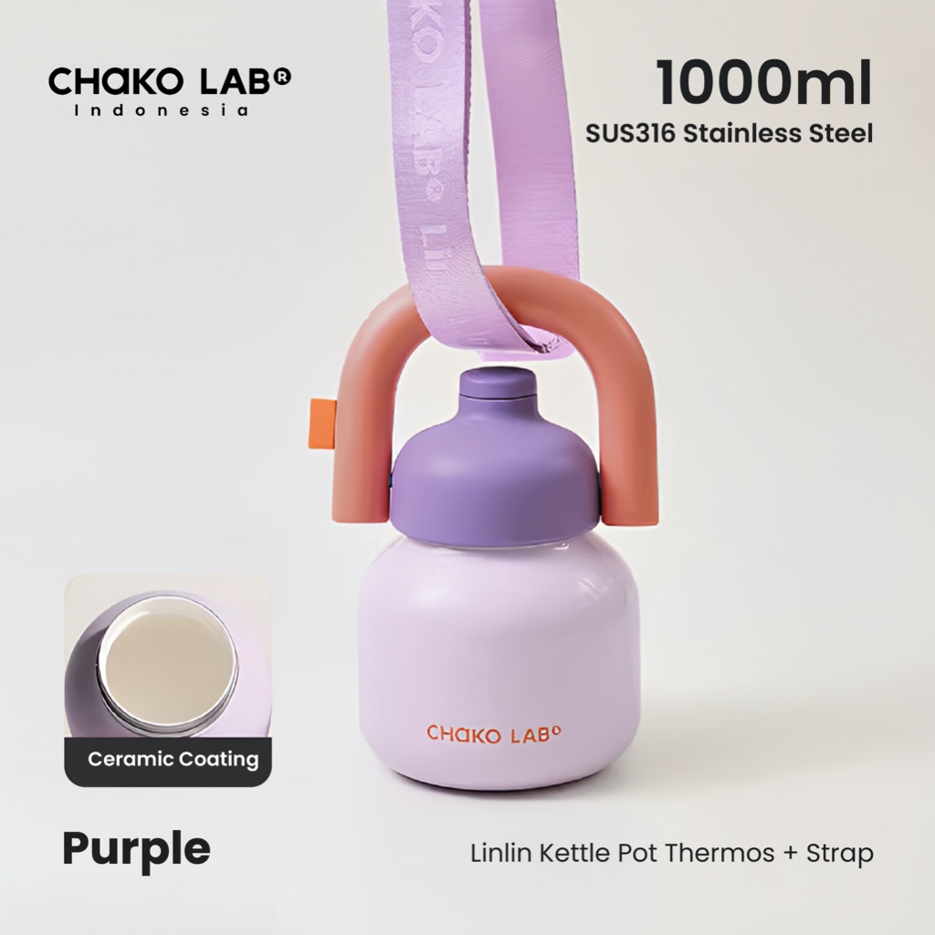 Jual CHAKOLAB Linlin Kettle Pot Thermos SUS316L Insulated (Ceramic ...