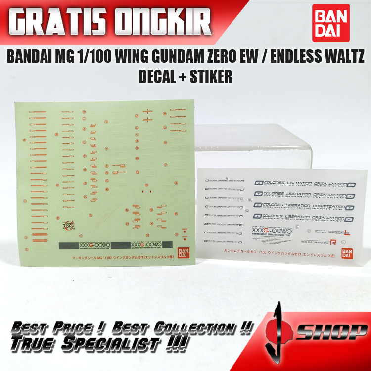 Jual BANDAI MG 1/100 WING GUNDAM ZERO EW / ENDLESS WALTZ DECAL + STIKER ...