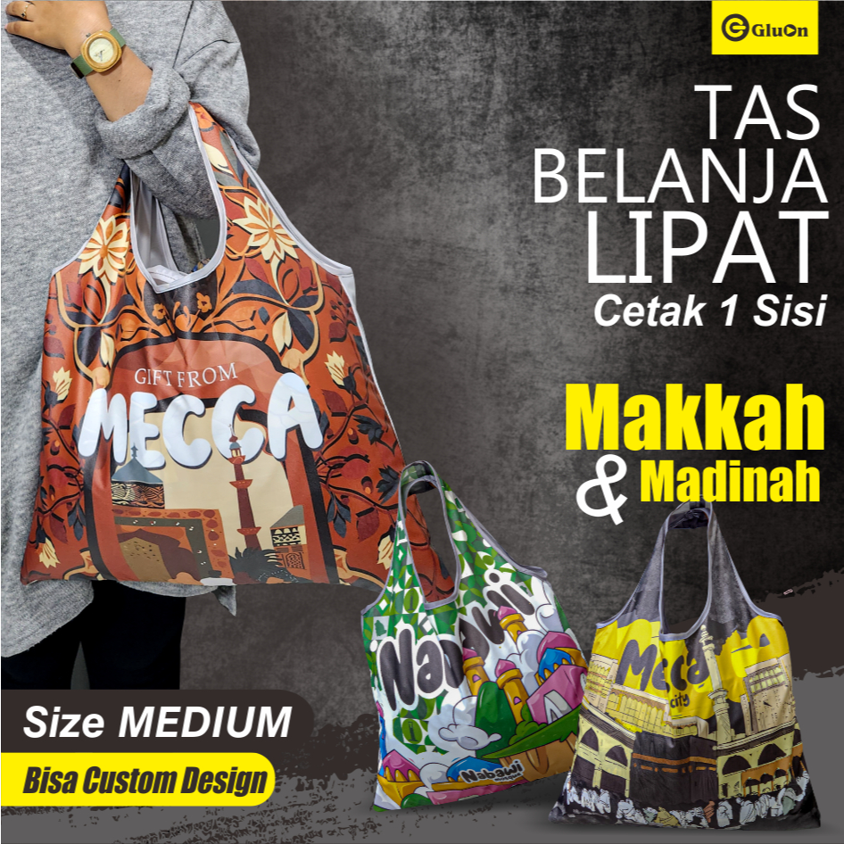 Jual Tas Belanja Lipat Shopping Bag Lipat Totebag Lipat Makkah Madinah