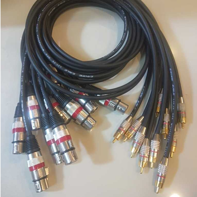 Jual (1pcs) Kabel Jack Jek Audio Rca to xlr Canon Female Panjang 1 ...