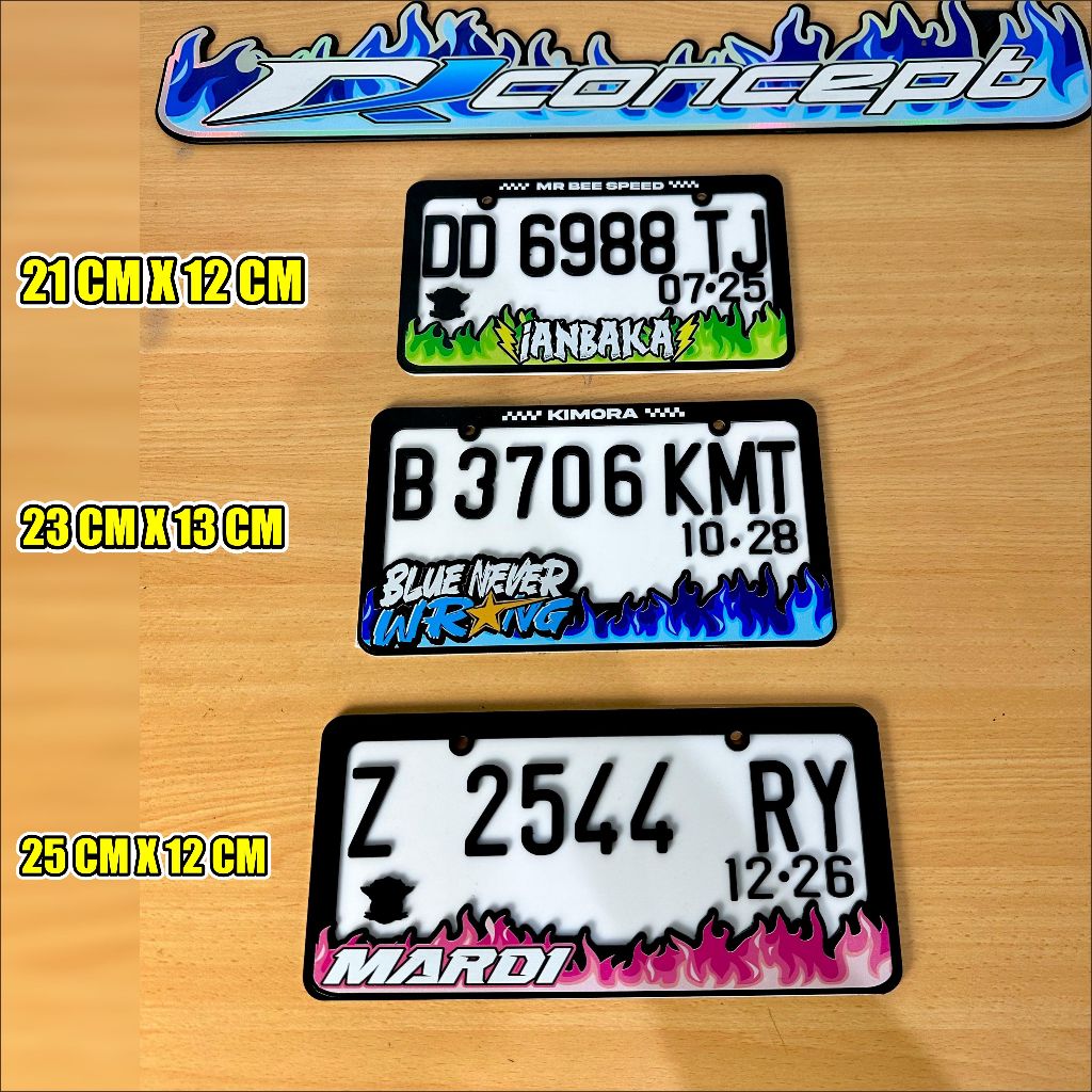 Jual Frame & Plat Nomor Akrilik Model Proper Custom Desain ( DKCONCEPT ...