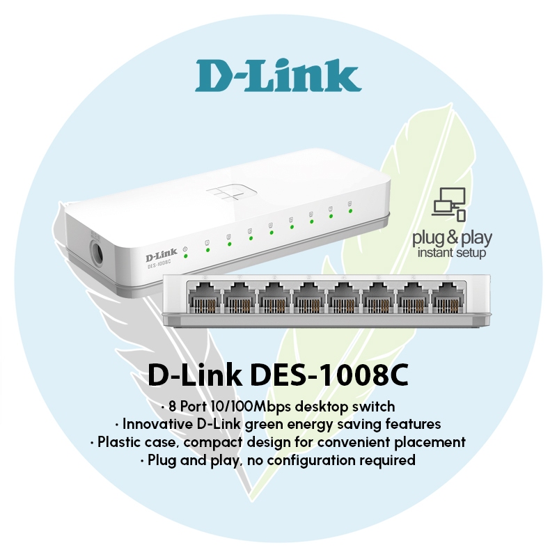 Jual D-Link DES-1008C (8 Port 10/100Mbps Desktop Switch) | Shopee Indonesia