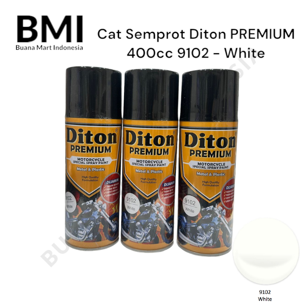 Jual Pilox DITON PREMIUM 400cc | 9102 White 400ml | Pilok Cat Semprot ...