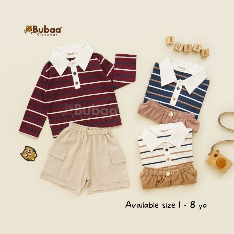 Jual Gian Gisel Couple Set -Bubaa Kidswear Baju Kaos Polo Stripe ...