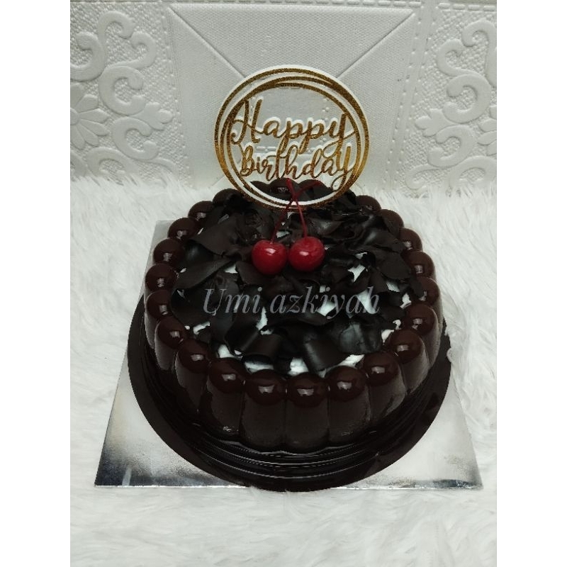 Jual puding ulang tahun coklat, 20 cm, free Vla&topper | Shopee Indonesia