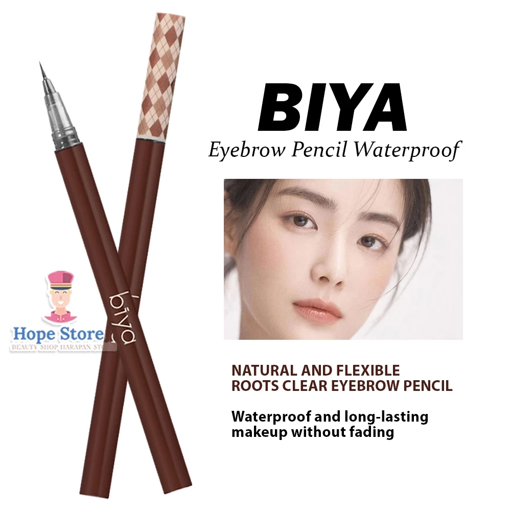 Pensil Alis Ujung Tipis / BIYA Eyebrow Fine Tip Pen Spidol Alis Serat Waterproof | AutoStock