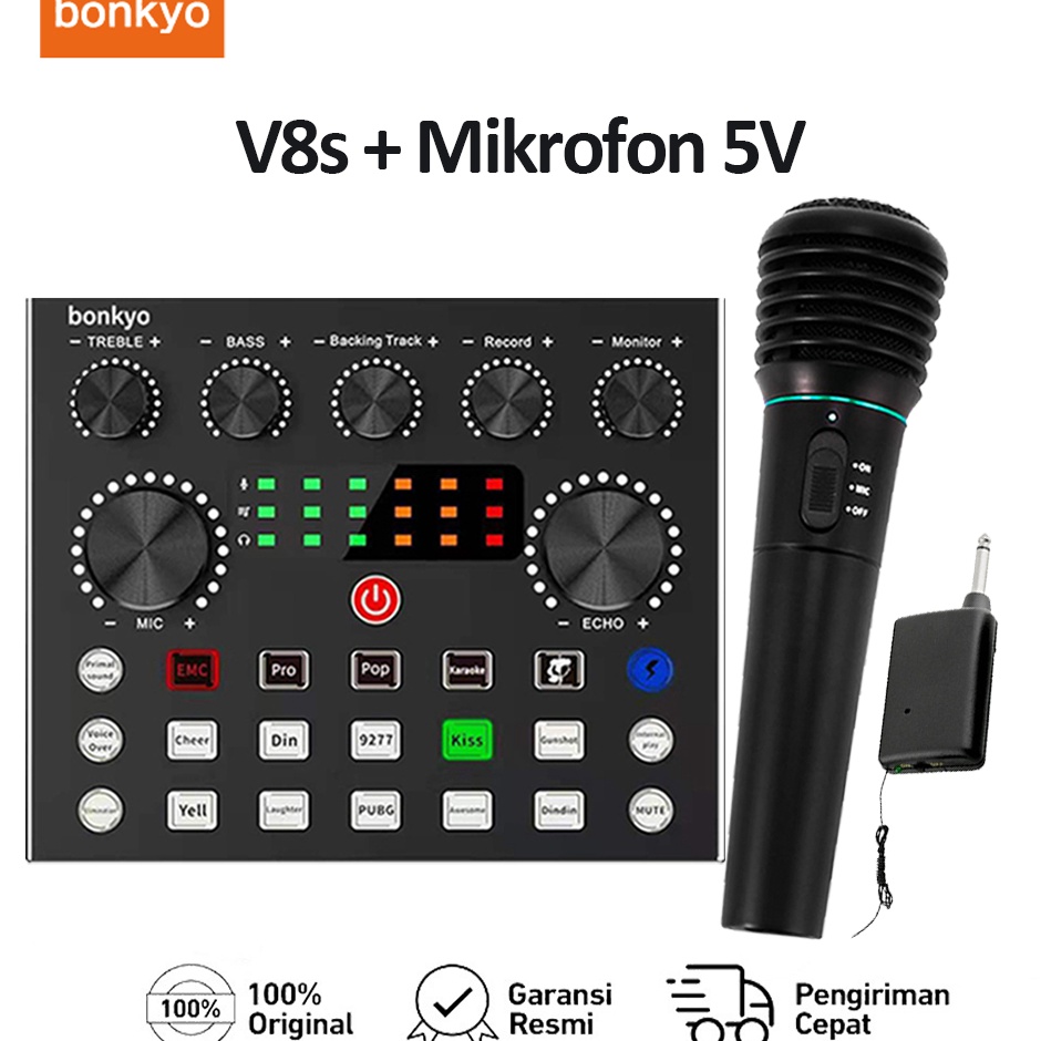 Jual Kode Q P Bonkyo V S Mikrofon Sound Card Set Audio Usb Mixer