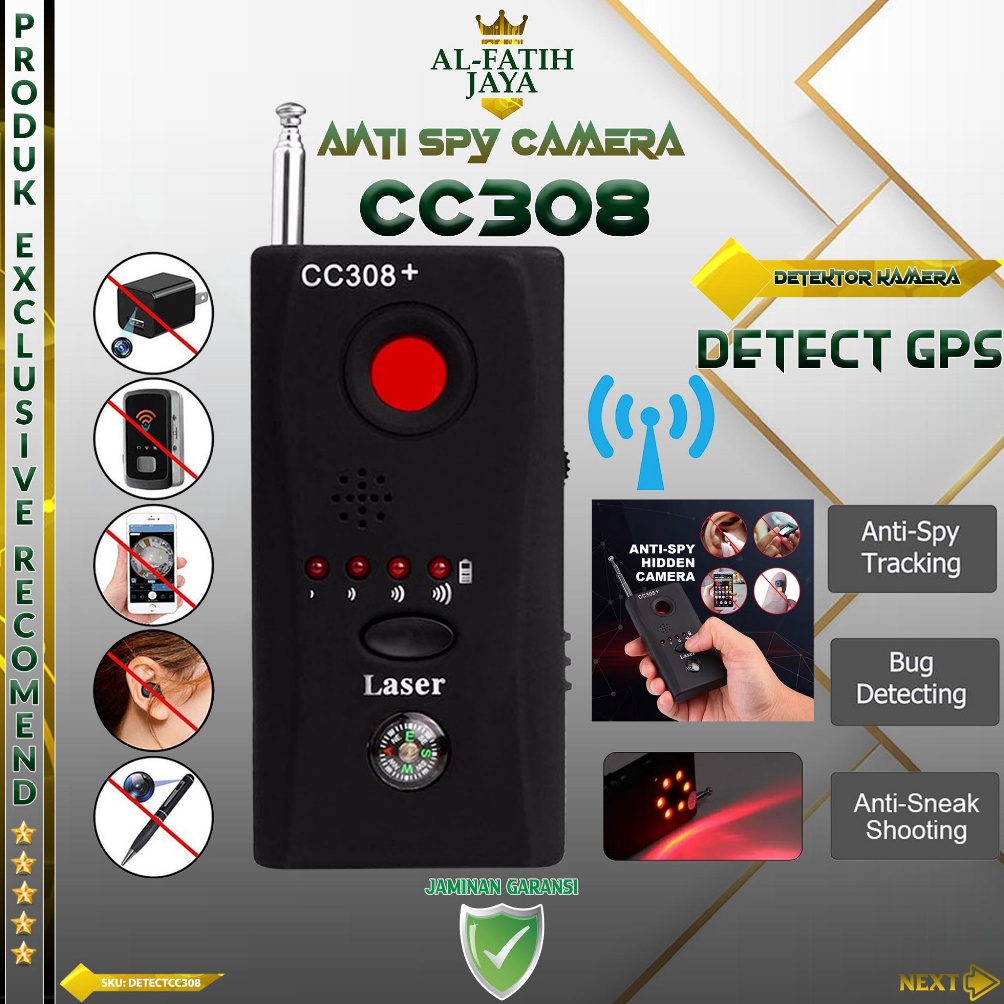 Jual Detector Anti spy Hidden Camera Detector Alat Pendeteksi Spy Cam ...
