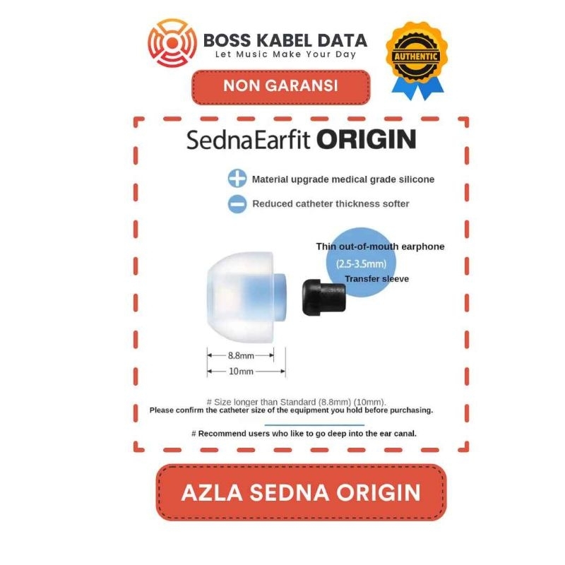 Jual Azla SednaEarfit Origin Eartips Medical Material Anti Alergic ...