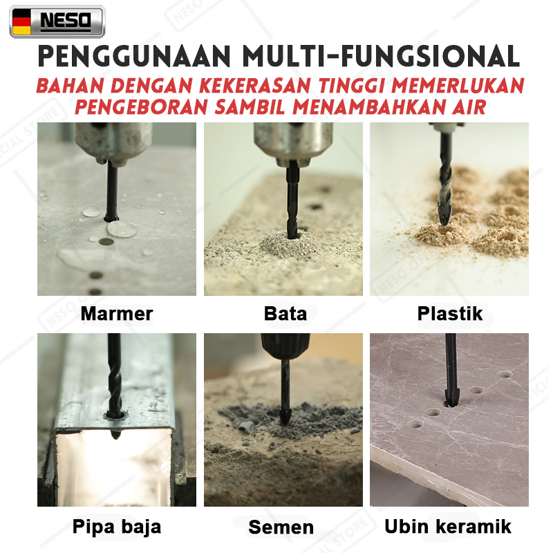 Jual Monake German Bor Silang 5-12MM (COD) multifungsi black cross head ...