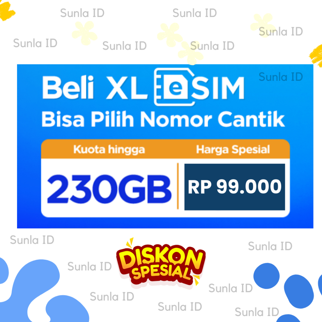 Jual e-SIM XL Axiata | Bebas Request Nomor | Shopee Indonesia