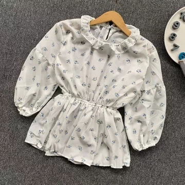 Flower Blouse Bunga Blouse Korean Style Vintage Baju Atasan Wanita