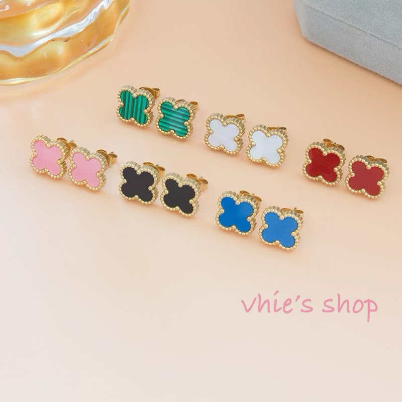 Jual Anting Titanium Clover Jepit Dan Tusuk Anti karat Anti Luntur ...