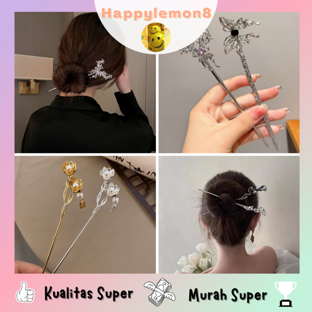 Jual Tusuk konde bunga plum blossom hairpin jepit rambut tusukan konde ...