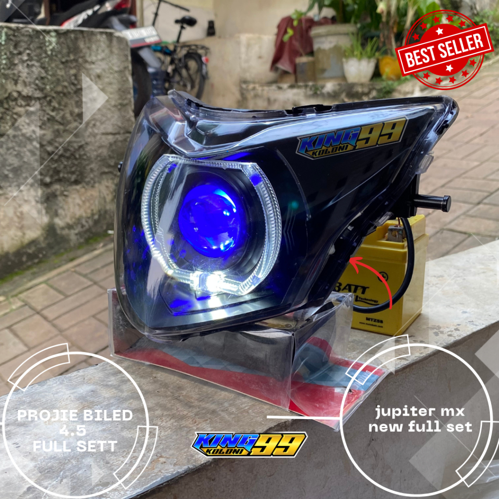 Jual lampu biled jupiter mx new 4.5 full set reflektor | Shopee Indonesia
