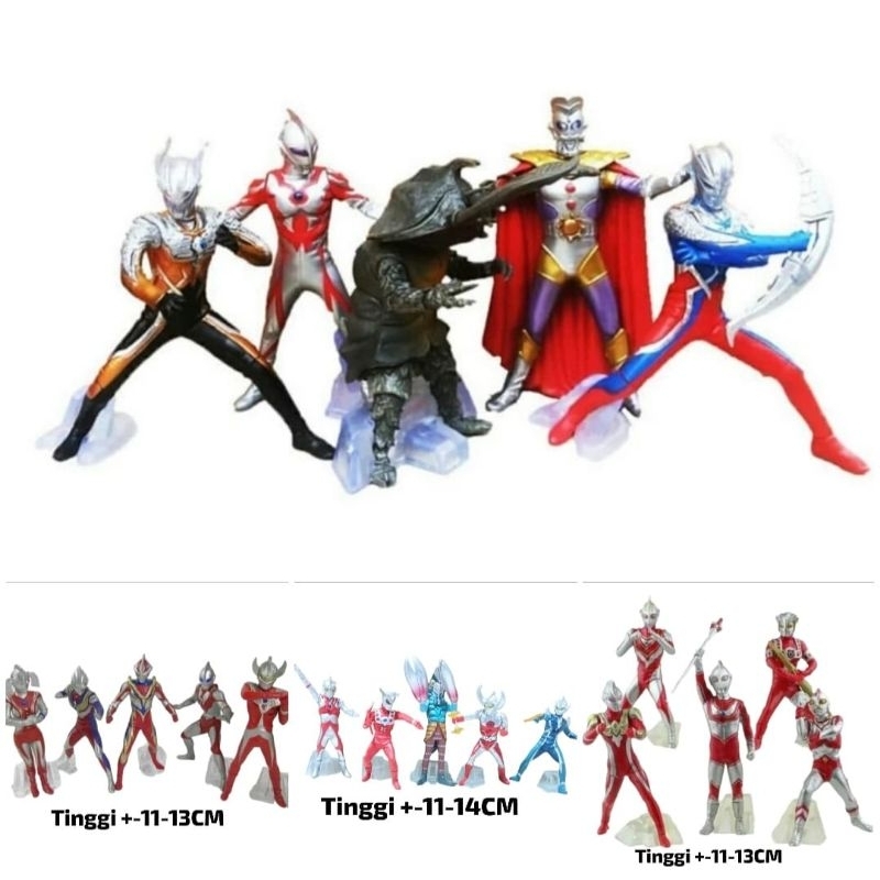 Jual FIGURE ULTRAMAN SET 5PCS | Shopee Indonesia