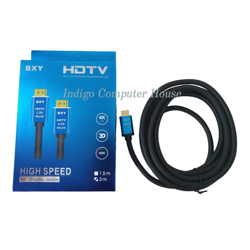 Kabel HDMI 3m 4K High Speed KABEL HDMI BXY 4K HDTV 3M HDMI BXY 4K  3M BOX