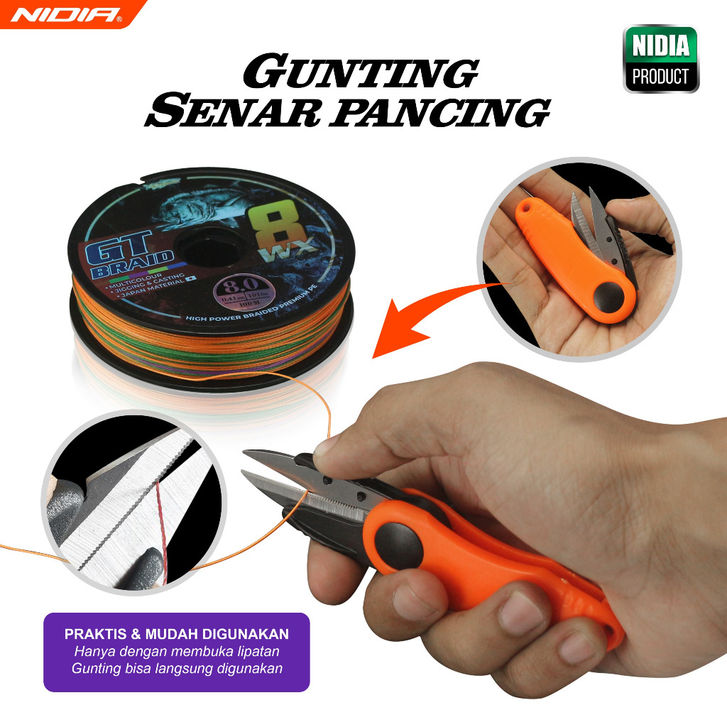 Jual NIDIA LINE CUTTER | Gunting Benang Pancing PE - Nylon - Leader ...