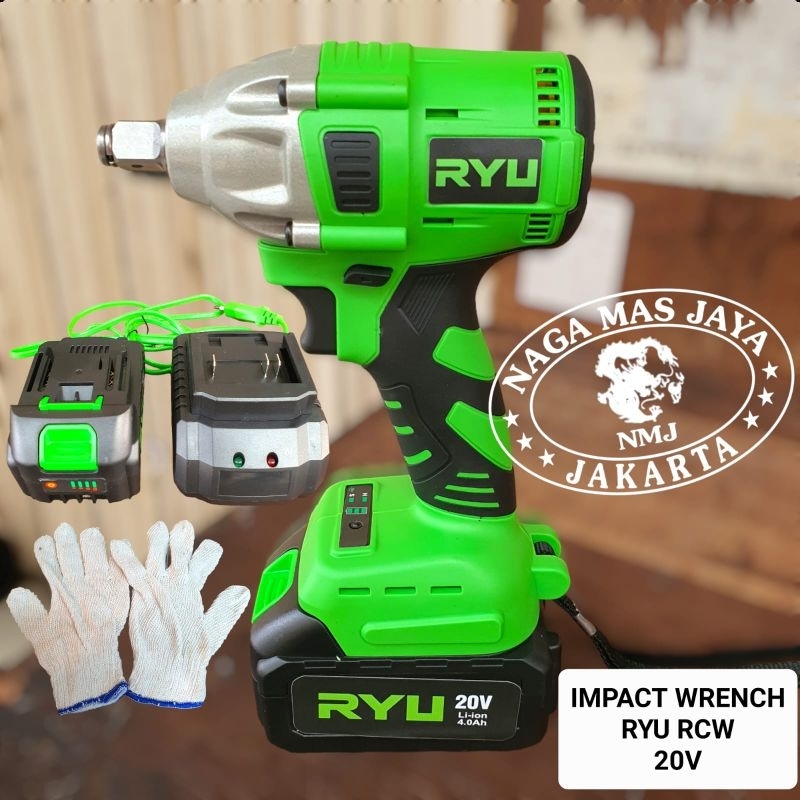 Jual RYU RCW 20V CORDLESS IMPACT WRENCH / ALAT PEMBUKA BAUT BATERAI RYU ...