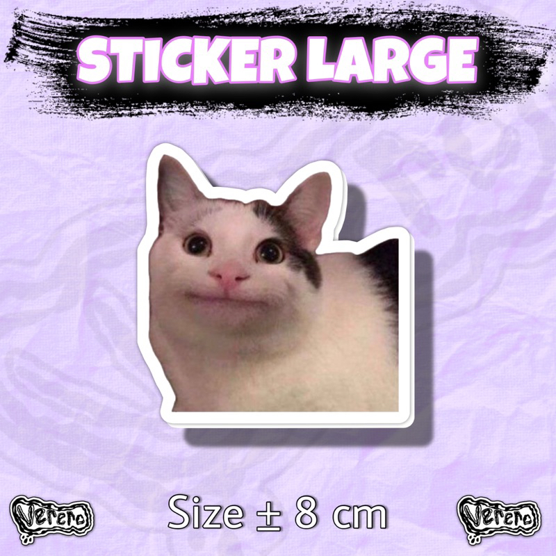 Jual Sticker Meme Cat Kucing Large Laptop Helm Tumbler Vinyl Waterproof ...