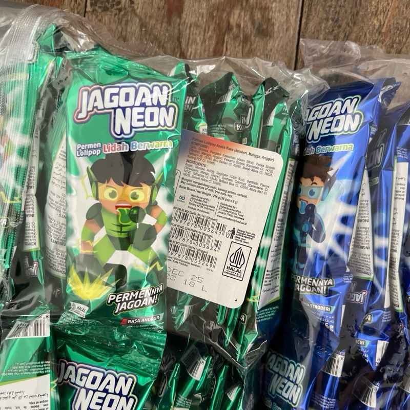 Jual PERMEN LOLLIPOP JAGOAN NEON 1 RENCENG ISI 12 PCS | JAGOAN NEON ...