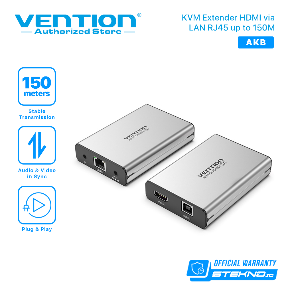 Jual Vention Kvm Extender Perpanjangan Hdmi Via Lan Rj Shopee Indonesia