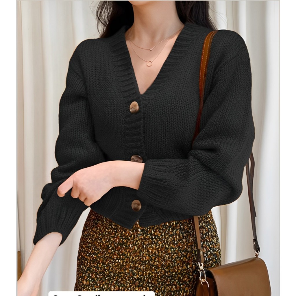 Jual FM Cardigan Rajut Zoey Ld 90 - 100 cm P 55 cm B 250 gr Cotton ...