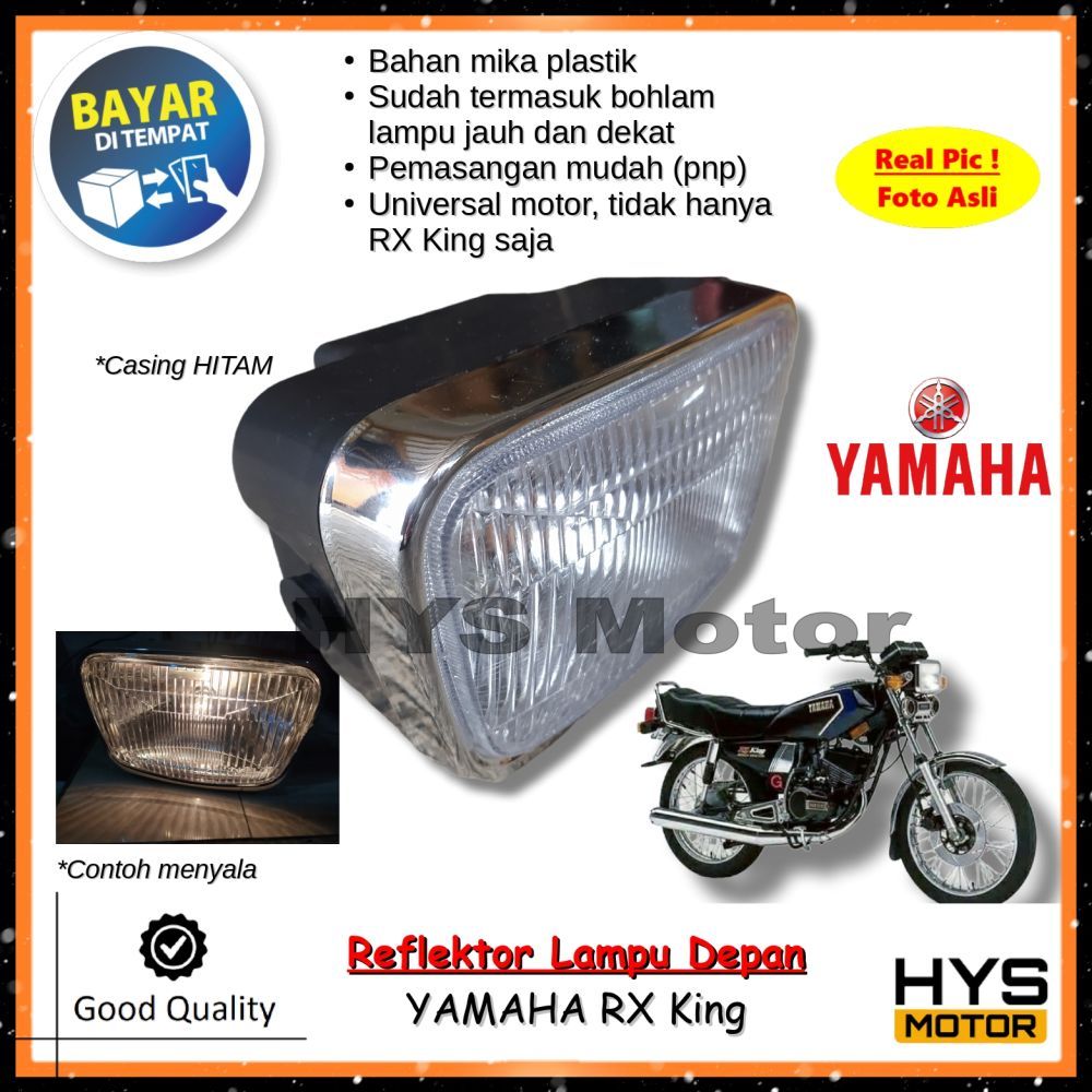 Jual HYS Reflektor Lampu Depan RX King Rxking Batok Oval | Shopee Indonesia