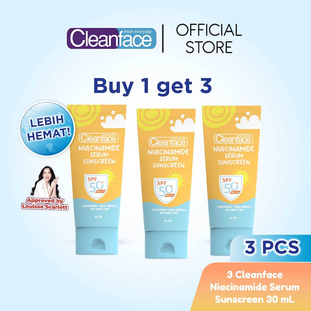 Jual [GET 3] Purbasari Cleanface Niacinamide Serum Sunscreen SPF 50 ...