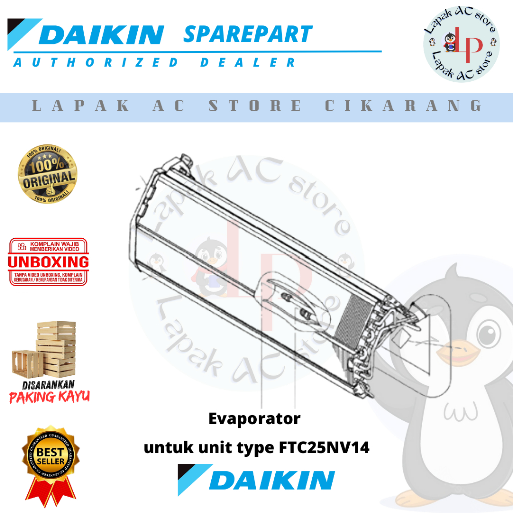 Jual Evaporator AC DAIKIN Thailand 1 PK FTC25NV14 Shopee Indonesia