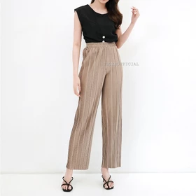 Celana Kulot Plisket BB Kulot BB Plisket BB Pleated Culotte Pants Pleated Pants