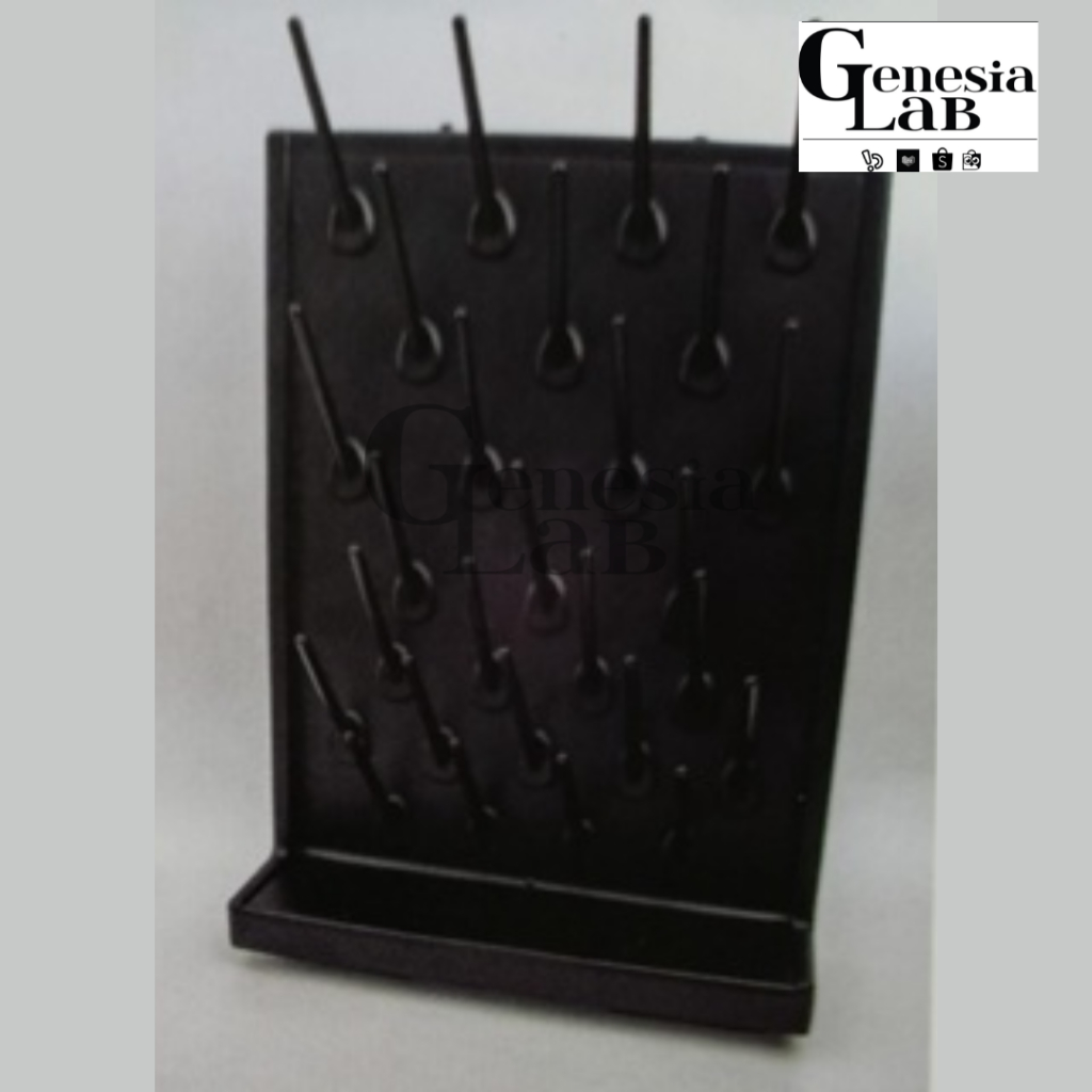 Jual Lab Glassware Drying Rack 27 Pegs/ Laboratorium Drying Rack Hitam ...