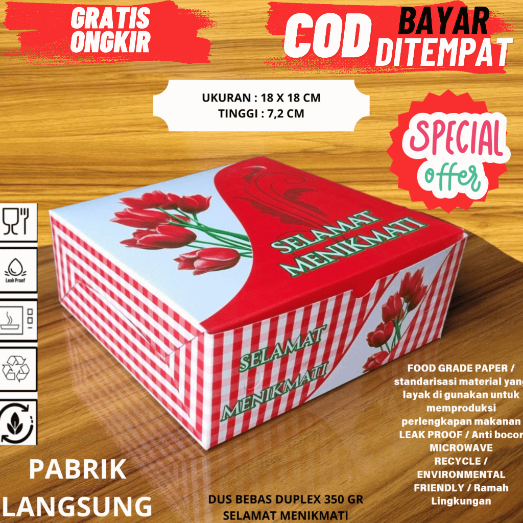 Jual LAWRENCE BOX NASI Dus Kue / R8 / Kotak Makan Nasi / Lunch Box ...