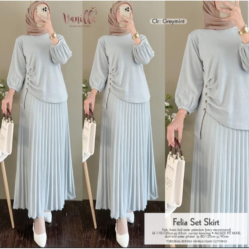 Jual FELIA SET SKIRT BY VANILLA/KATNIS BY VANILLA /SOULA SET BY ANTY ...