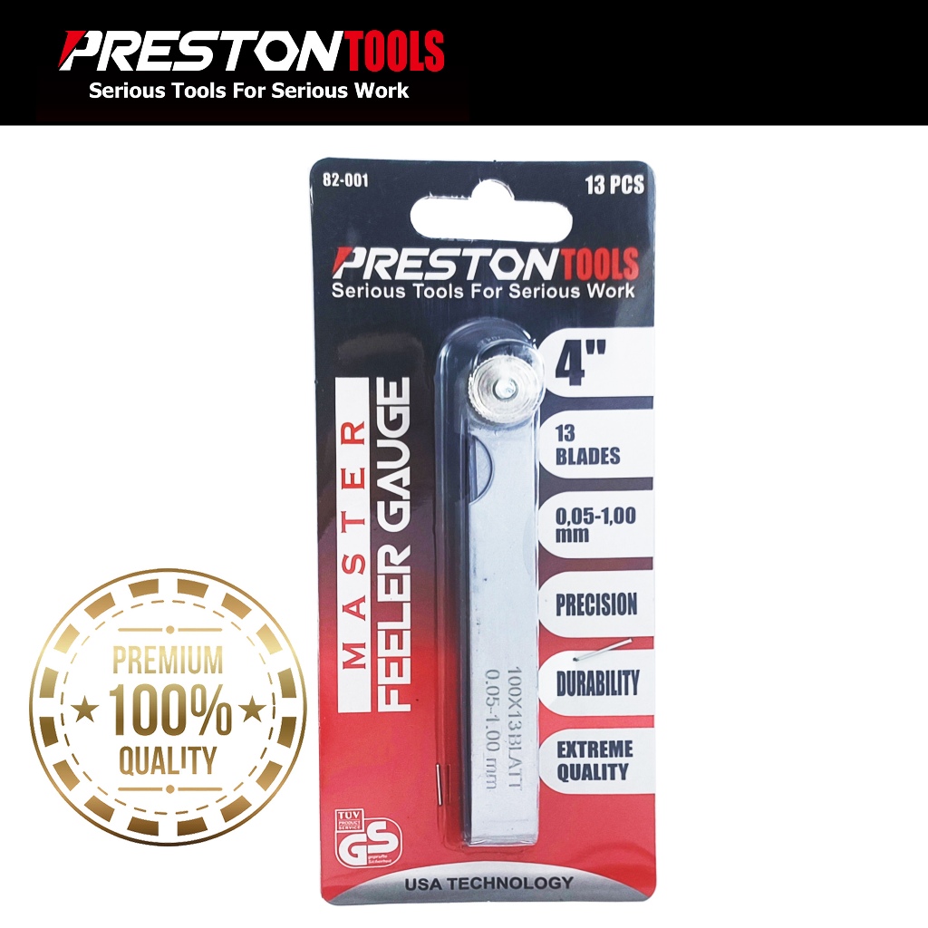 Jual PRESTON TOOLS FEELER GAUGE 13 BLADES 0.05 - 1 MM / ALAT UKUR STEL ...