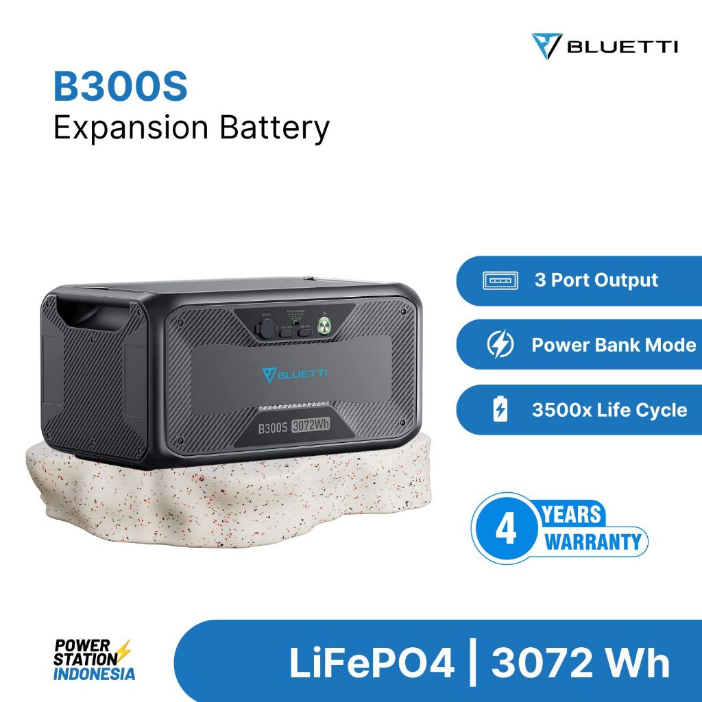 Jual Expansion Battery BLUETTI B300S 3072Wh Baterai Tambahan for AC500 ...